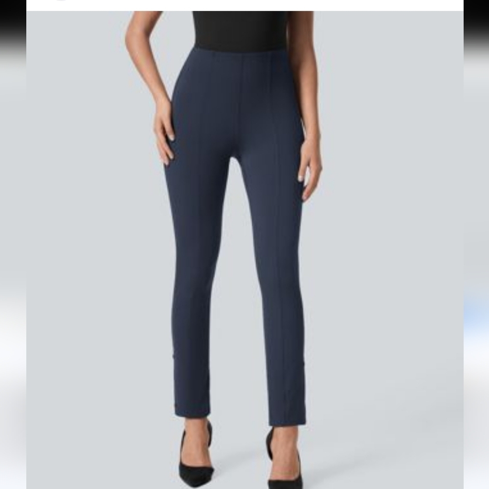 Women's High Waisted Multiple Pockets Work Tapered Pants - Halara